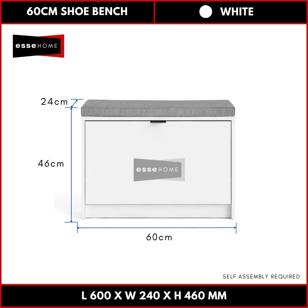 Shoe Bench Cabinet 46cm — 6