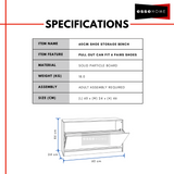 Shoe Bench Cabinet 46cm — 4