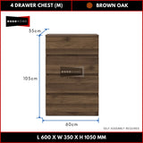 4 Layer Chest Drawer Wide 60cm Height 105cm — 6