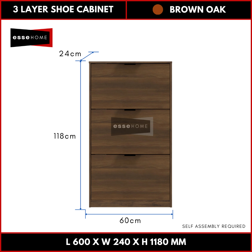 3 Layer Shoe Cabinet 118cm — 7