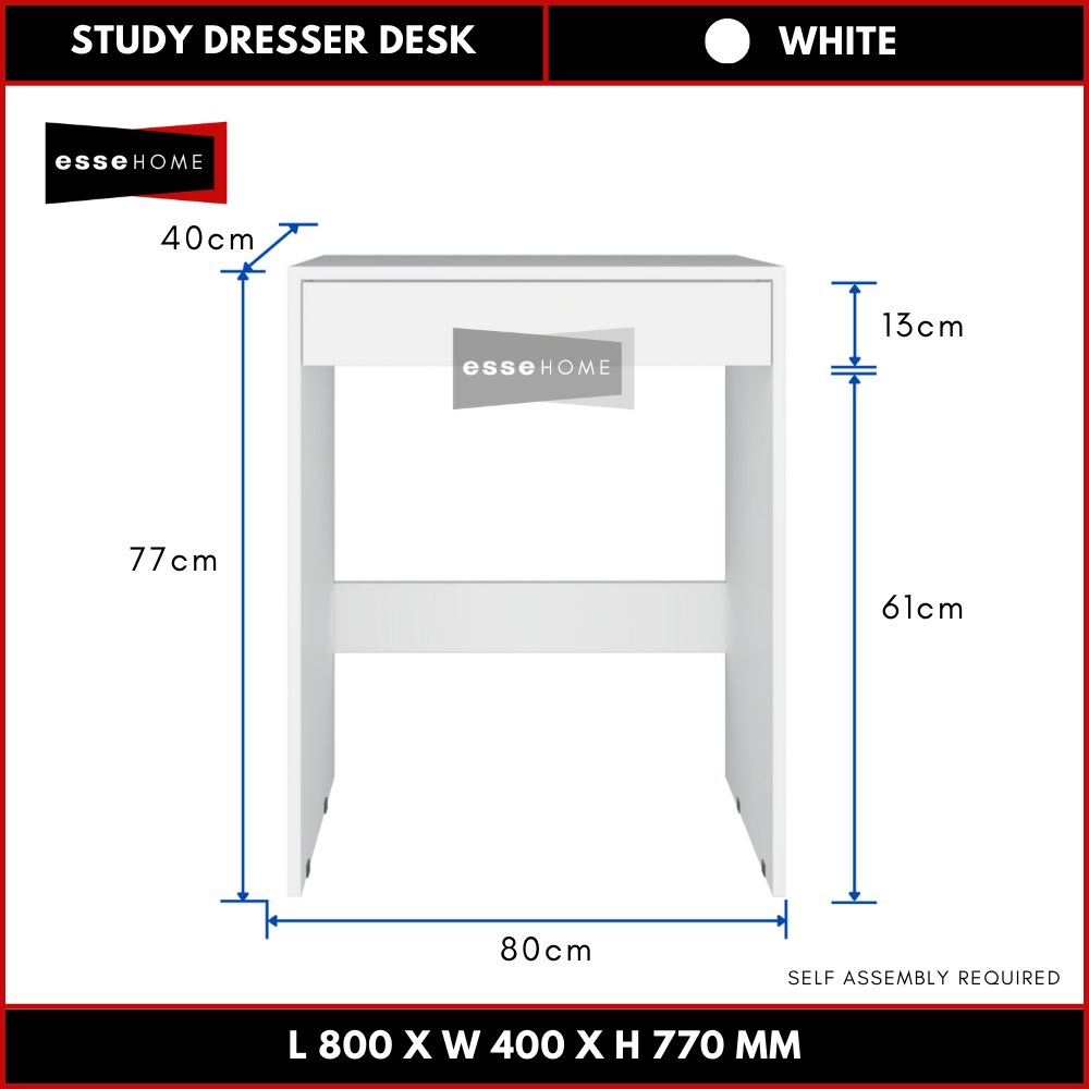 Dressing Table with Drawer 80cm — 7
