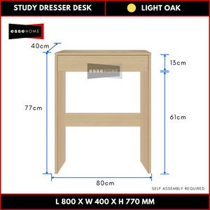 80CM 1Drawer - Oak