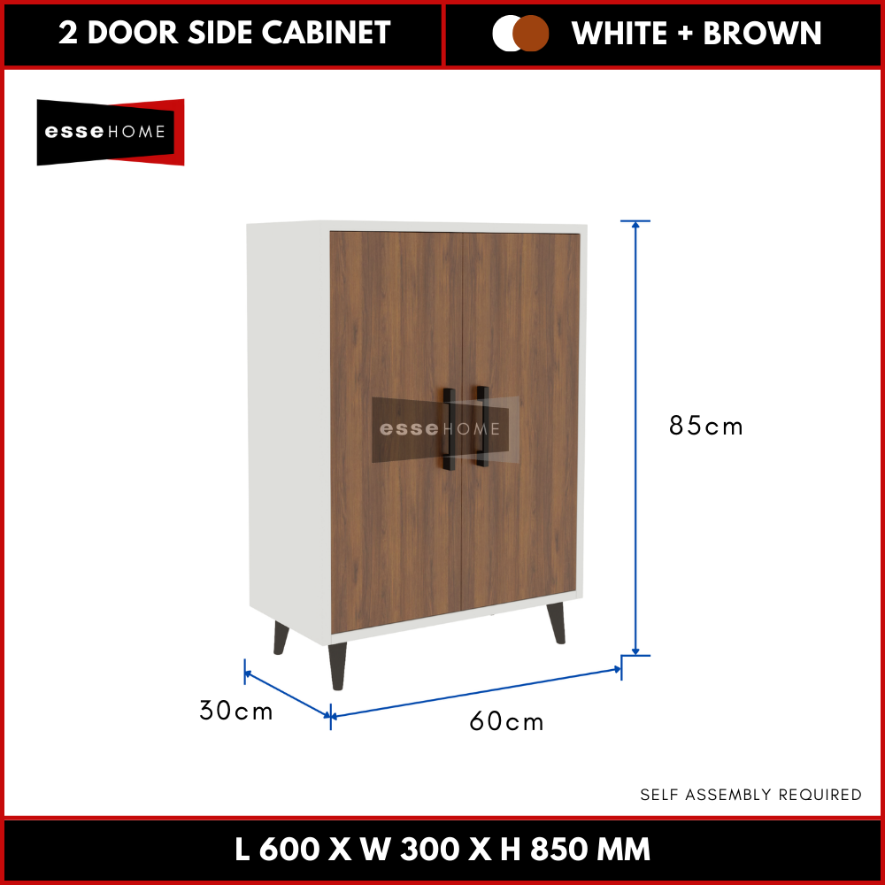 2 Door Side Cabinet 85cm — 6