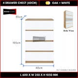 4 Layer Chest Drawer Wide 60cm Height 105cm — 8