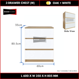 3 Layer Chest Drawer Wide 60cm Height 80cm  — 8
