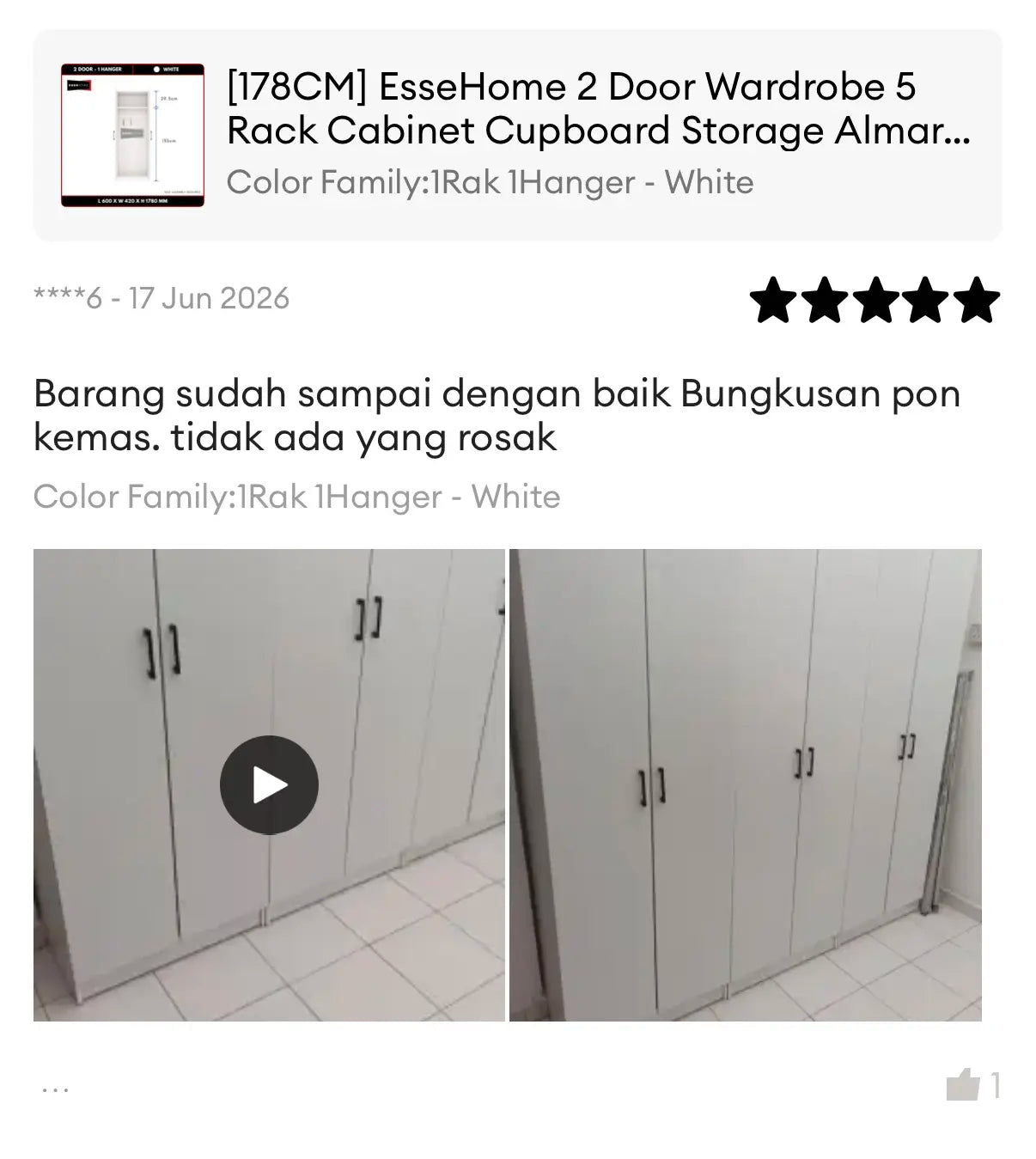 Lazada customer review screenshot 3